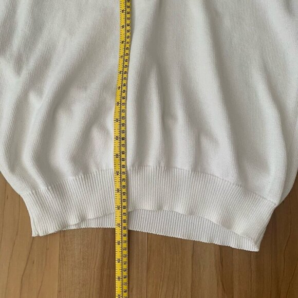 Pickering Sweater Men’s Large White Pullover Kiawak Golf V-Neck Vintage - Picture 7 of 11